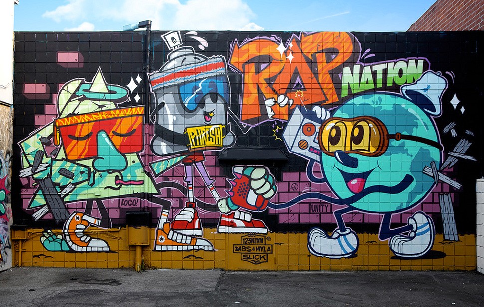 Dabs-&-Myla-123klan-scien-Klor-Culver-city-California-street-art-graffiti-wall-painting-USA-art-urbain-web
