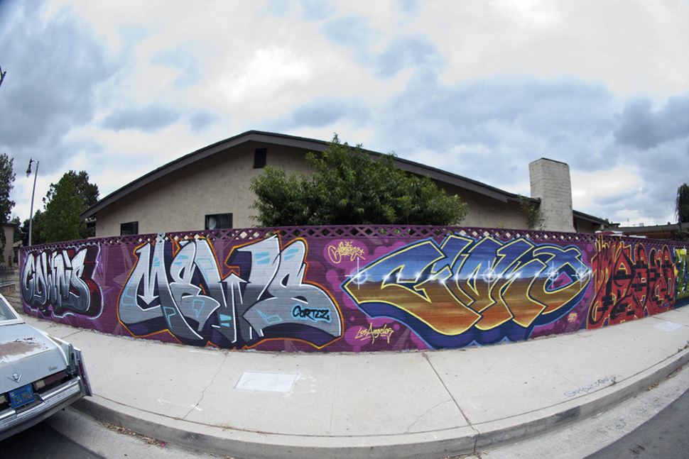 Mike-Giant-,-Clown,-Mews,-Jaber-graffiti-tattoo-illustration-street-art-urbain-wall-spray-Los-Angeles-2013-web