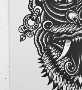 Tom Gilmour Archfiend screen print tattoo skull serigraphie graffiti street art urbain london 3