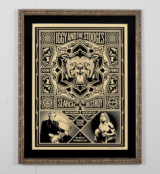 obey Iggy and the Stooges 2013 screen print shepard fairey graffiti street art urbain serigraphie obey giant