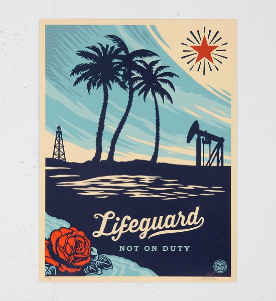 obey-shepard-fairey-Lifeguard Not On Duty-serigraphie obey giant screen print soldart.com buy sell art acheter vendre oeuvre art sold art galerie art urbain en ligne online street art gallery 1