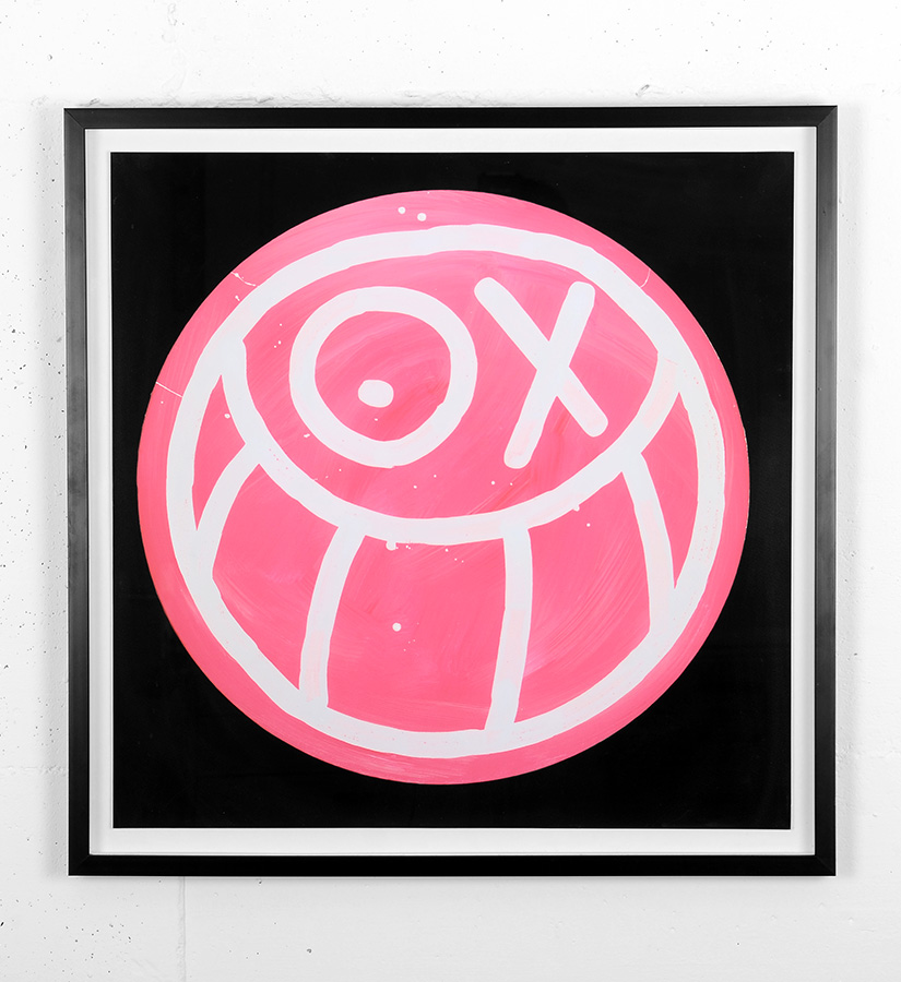 Andre Saraiva - Pink Mr. A on Black Background • Print signed, numbered by  the artist