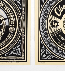 Shepard Fairey Obey 50 shades of black set 4 screen print serigraphie signed numbered limited edition sold art online gallery sell buy art_4