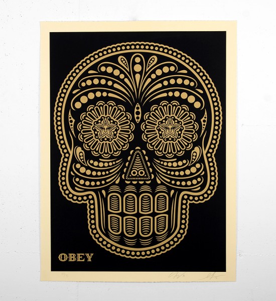 Shepard Fairey Obey Ernesto Yerena Obey day of the dead screen print serigraphie
