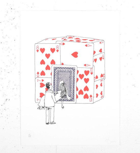 Dran House of cards screen print serigraphie artwork oeuvre pow limited edition buy sell art online_4