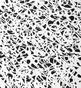 Jonone no title black white serigraphie screen print 2014 artwork detail oeuvre John Andrew Perello graffiti Jon156_4