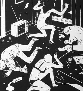 cleon peterson junky blanche oeuvre serigraphie print artiste