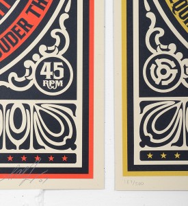 Shepard Fairey Obey Giant By any means necessary set screen print artwork serigraphie oeuvre art 2007 limited edition 300 number