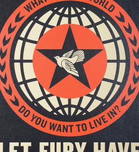Shepard Fairey Obey Giant Let fury have the hour Film Poster screen print artwork oeuvre art 2013 detail 1