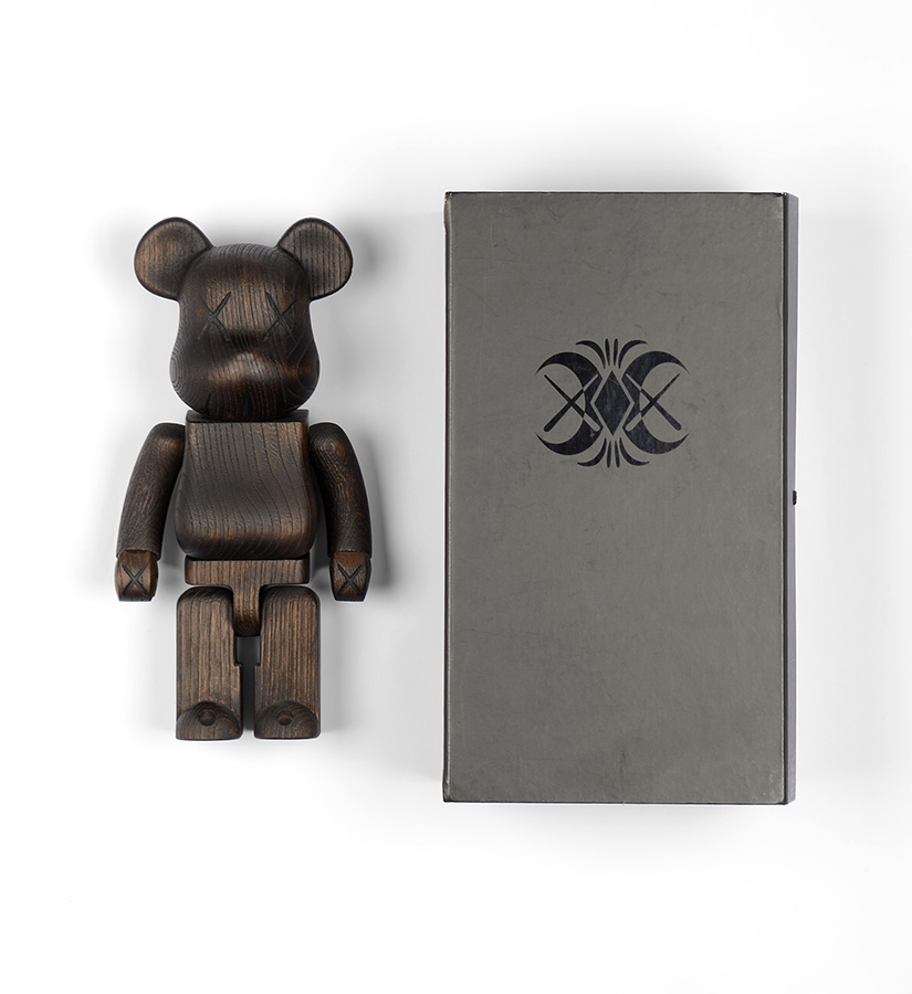 Kaws (Original Fake) and Nexus 7 - 400% Bearbrick • Wooden sculpture •  Edition of 400