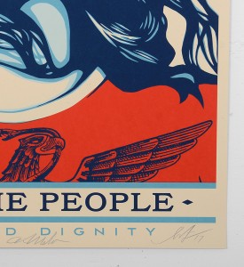 Shepard Fairey Obey Giant Arlene Mejorado Defend dignity artwork screen print oeuvre art serigraphie signed signature