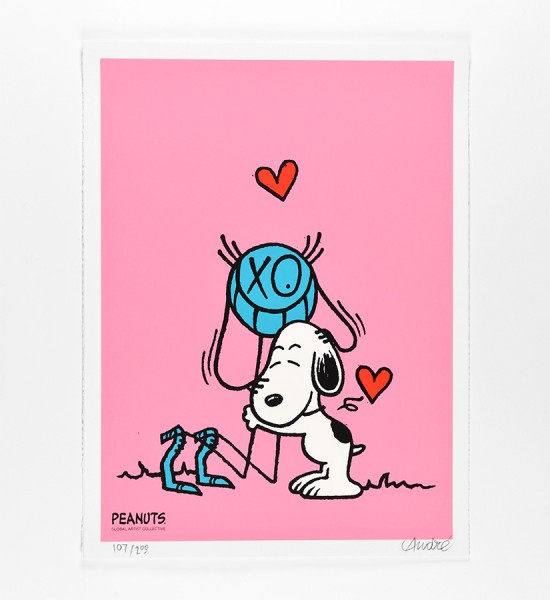 andre-saraiva-mr-a-loves-snoopy-pink-version-artwork-art-screen-print-2018-signed-numbered-limited-edition-200