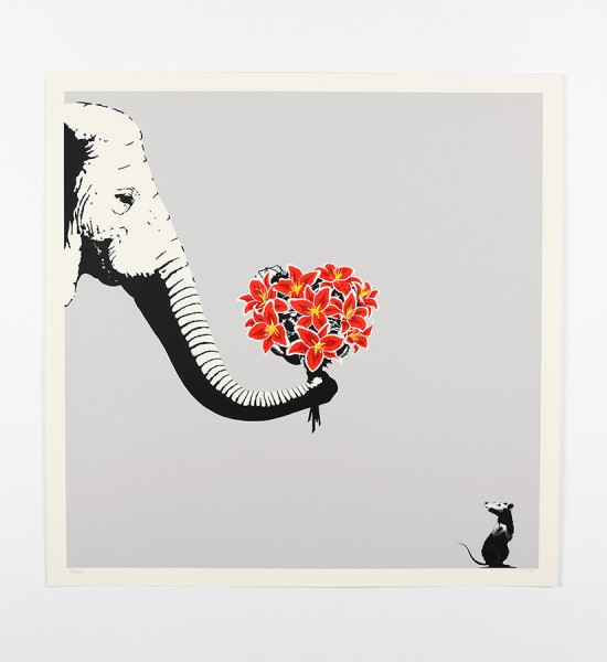 outis love hurts grey version artwork oeuvre art 2014 screen print serigraphie limited edition 100
