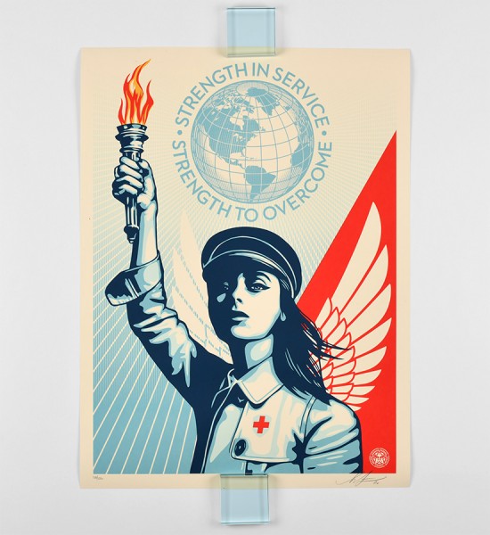 obey shepard fairey angel of hope and strength