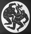 Cleon Peterson Destroying the Weak 2 screen print artwork serigraphie oeuvre detail 1