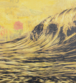 Shepard Fairey Obey Giant dark wave artwork offset print oeuvre art 2017 open edition detail