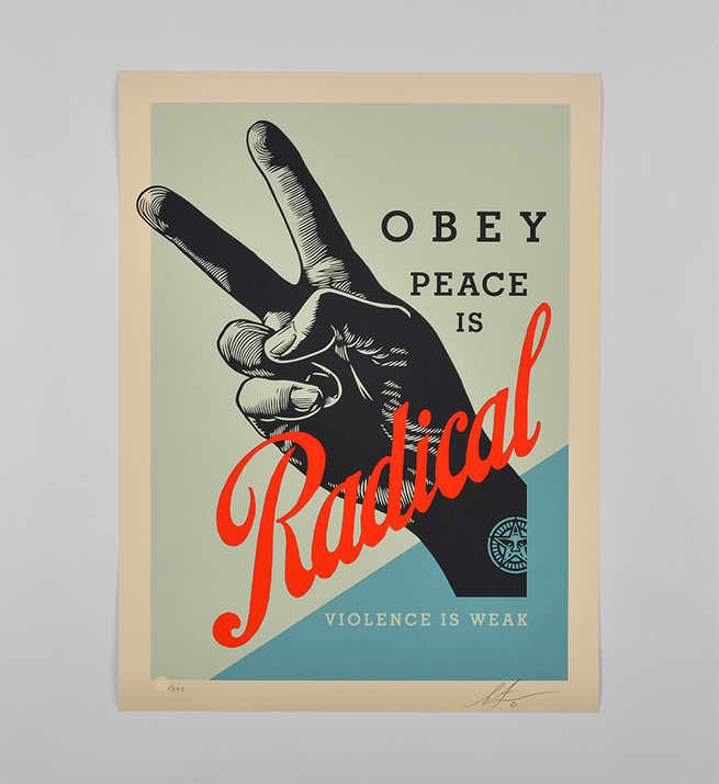Obey radical peace (blue)
